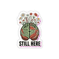Mental Health Awareness Die-Cut Sticker | Brain & Wildflowers Therapy Decal