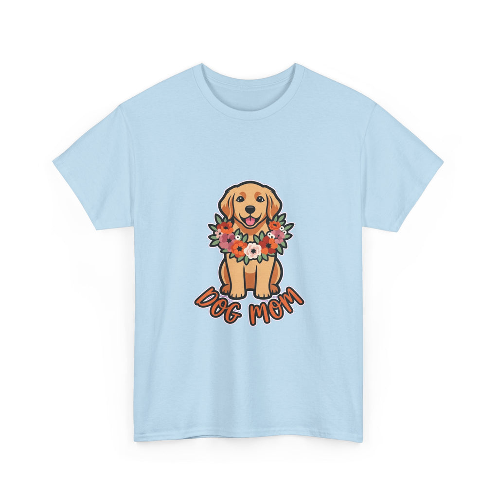 Dog Mom T-Shirt | Golden Retriever Floral Wreath Unisex Tee
