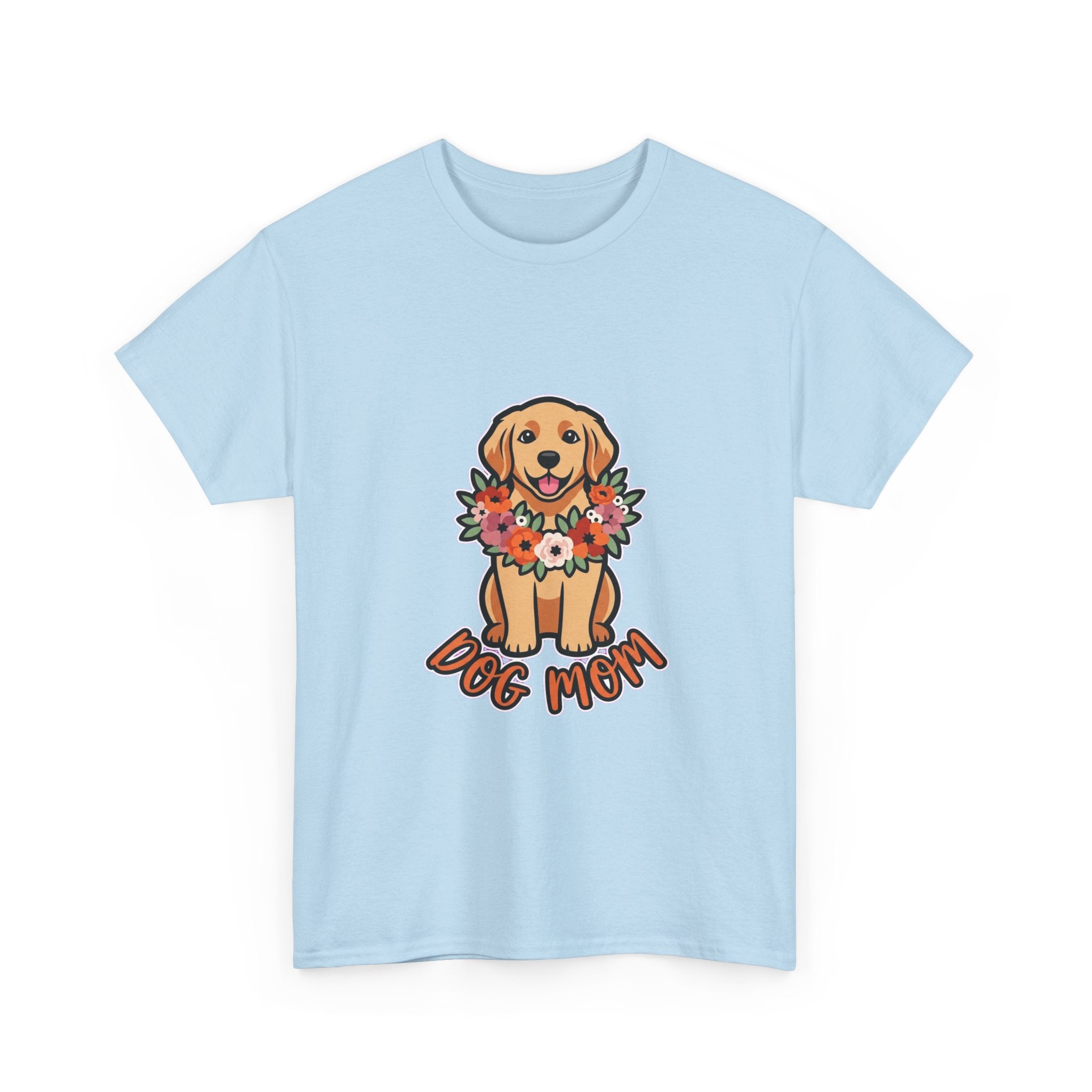 Dog Mom T-Shirt | Golden Retriever Floral Wreath Unisex Tee
