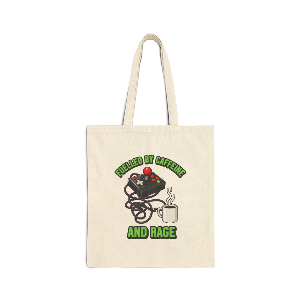 Gamer Coffee Tote Bag | Retro Arcade Joystick Dark Humor Gaming Gift