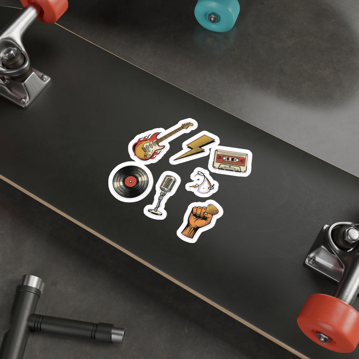 Vintage Rock Music Die-Cut Sticker Pack | Retro Band Laptop Stickers