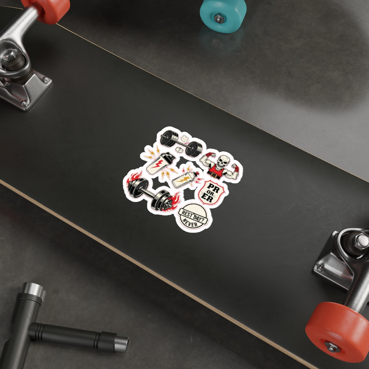 Gym Rat Fitness Sticker Pack | Weightlifting CrossFit Bold Vintage Design