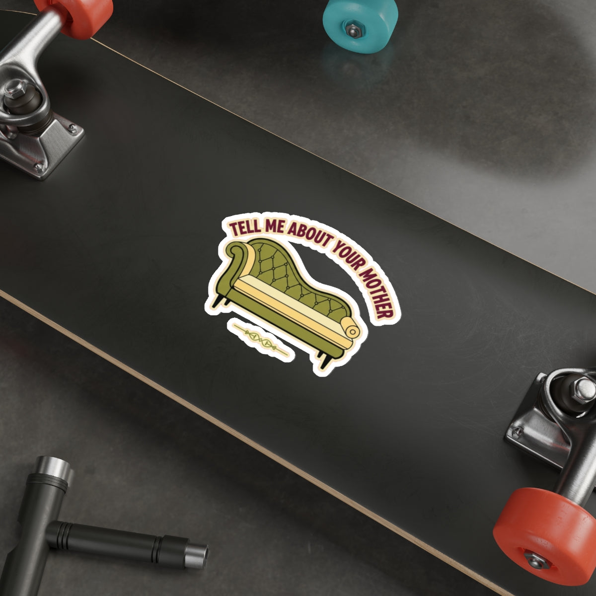 Therapist Humor Sticker | Vintage Chaise Lounge Mental Health Funny Decal