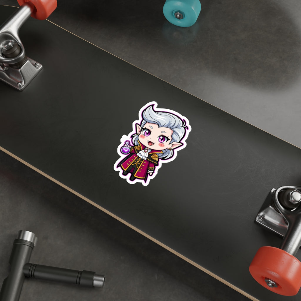 Goth Vampire Chibi Die-Cut Sticker | BG3 Fan Art | Gothic Fantasy