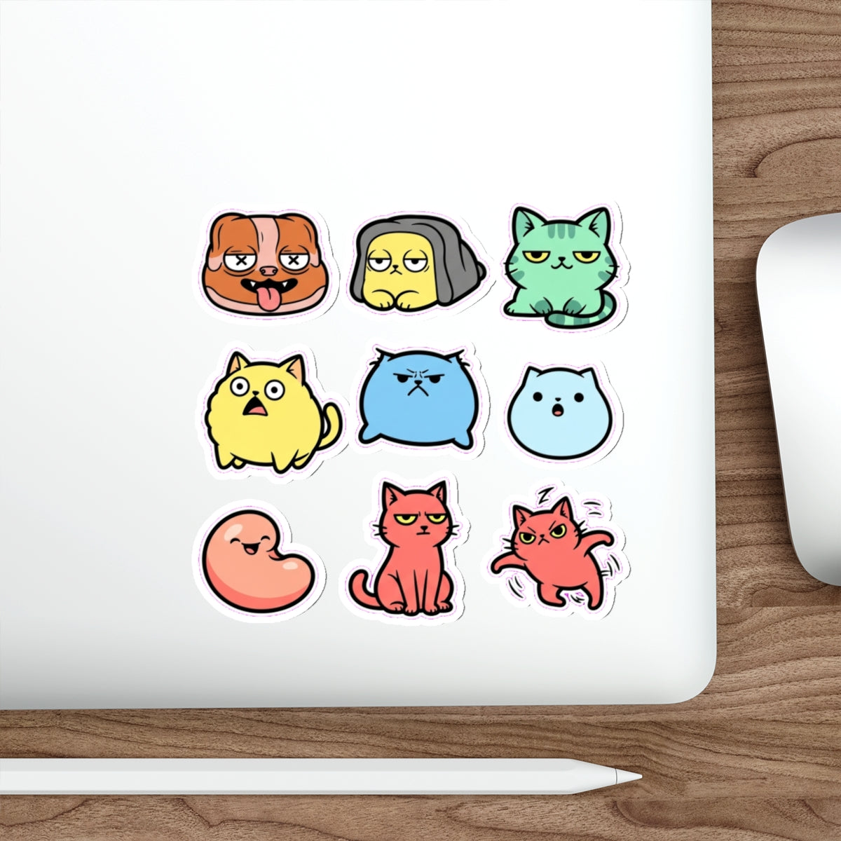Cat Meme Sticker Pack | 8 Funny Cat Stickers | Waterproof Laptop Decals
