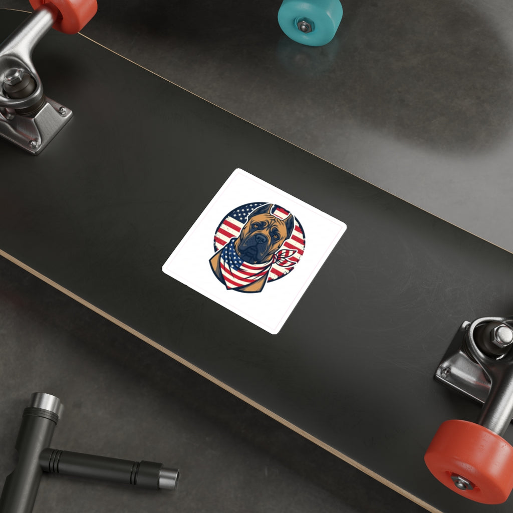 Cane Corso 4th of July Die-Cut Sticker | Patriotic Dog Sticker