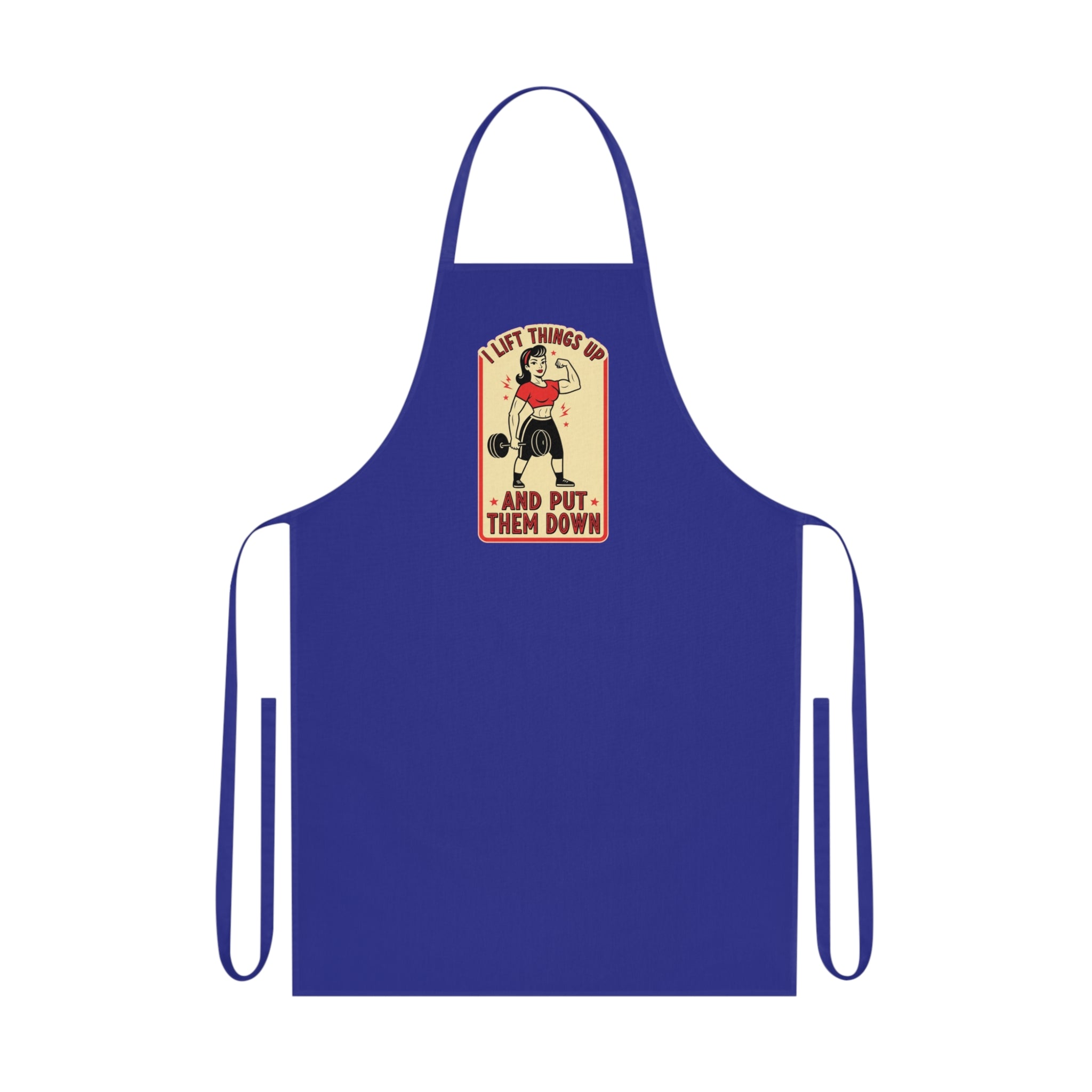 Funny Gym Girl Apron | Retro Weightlifting Dark Humor | Fitness Gift for Women