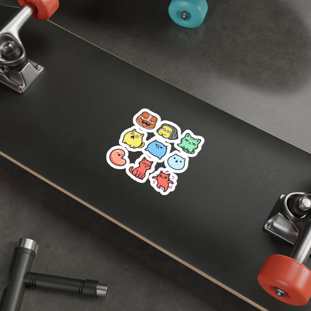 Cat Meme Sticker Pack | 8 Funny Cat Stickers | Waterproof Laptop Decals