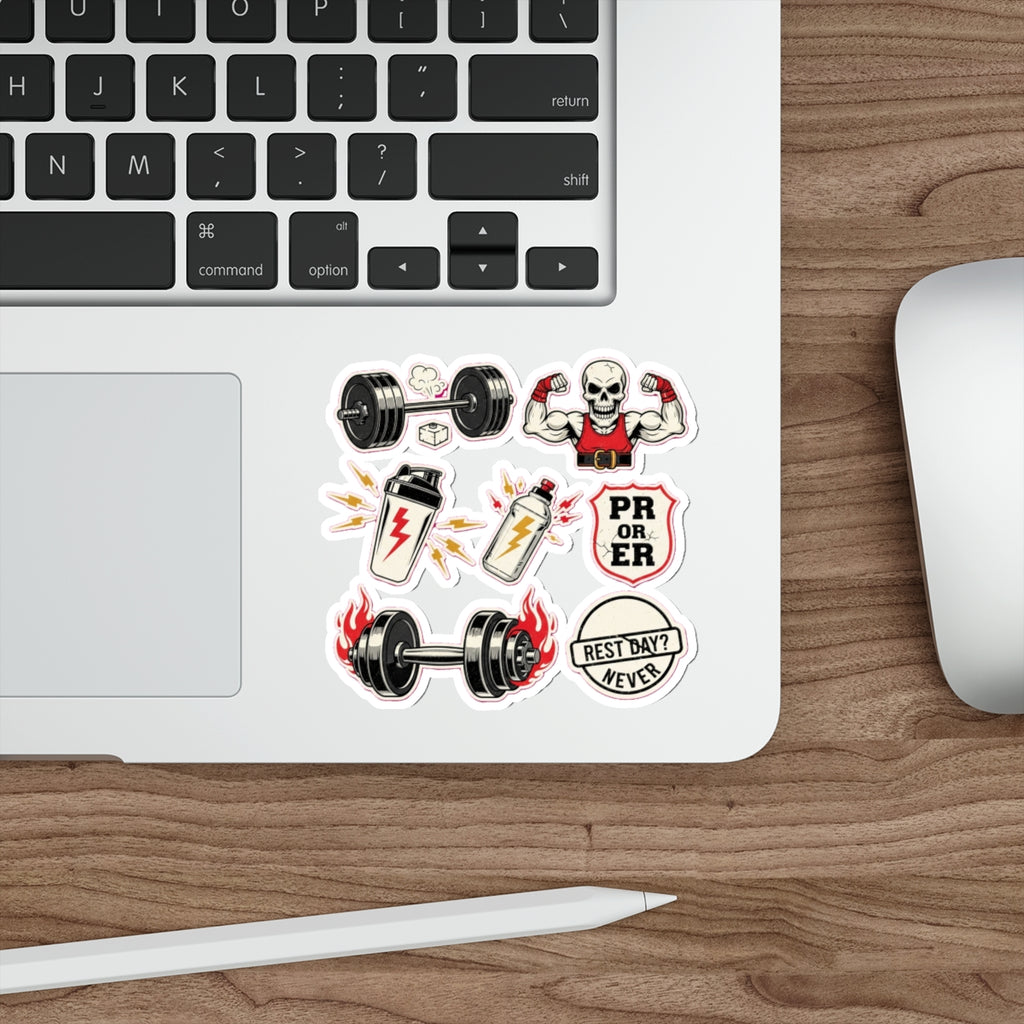 Gym Rat Fitness Sticker Pack | Weightlifting CrossFit Bold Vintage Design