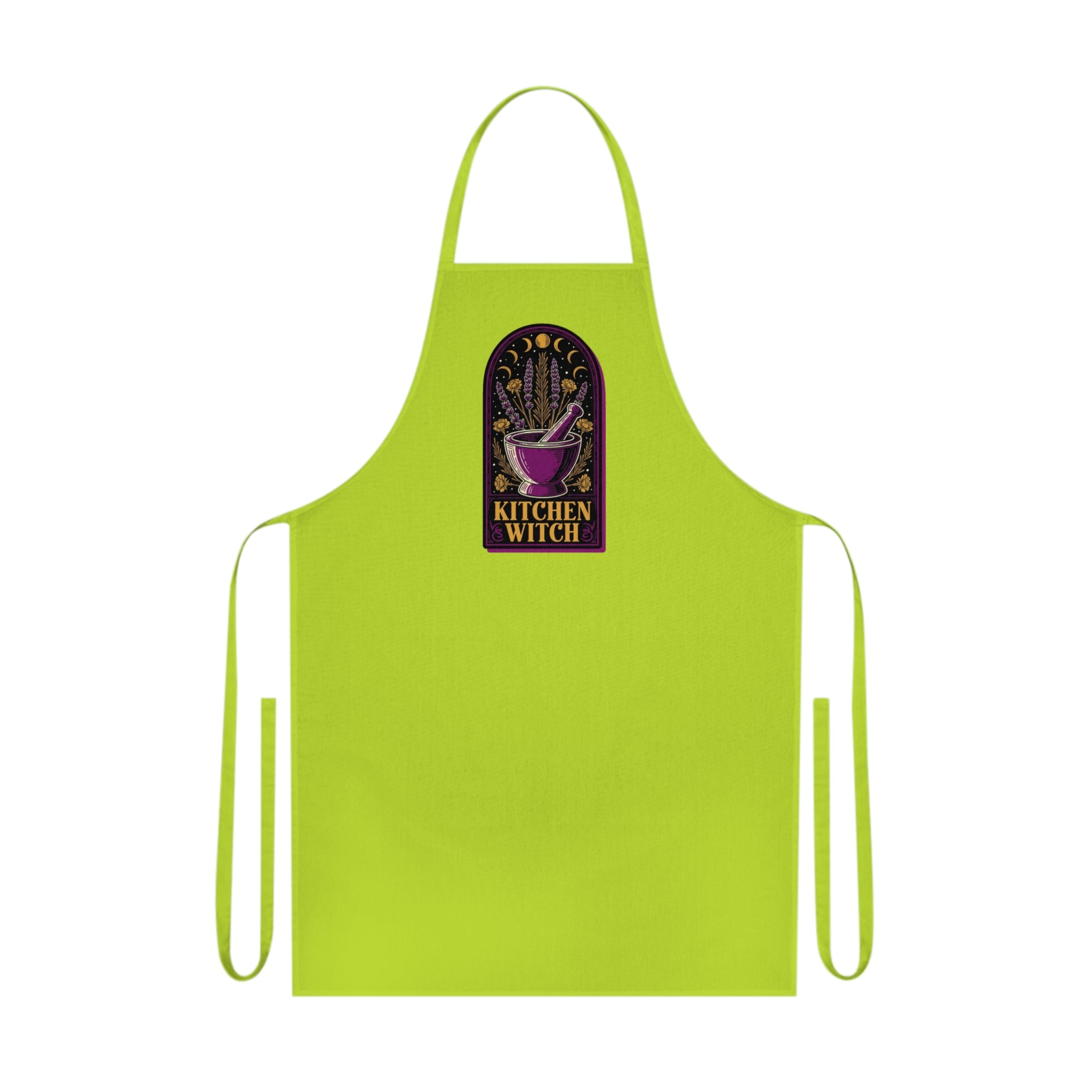 Witchy Baker Cotton Apron | Kitchen Witch Gift | Cauldron Baking Apron
