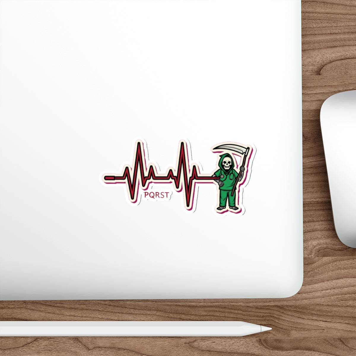 Cardiac Nurse Dark Humor EKG Die-Cut Sticker | ICU Nurse Gift
