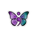 Semicolon Butterfly Mental Health Sticker | Suicide Prevention Awareness Decal