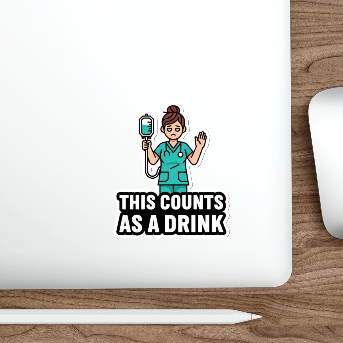 Funny Nurse Sticker | ICU ER Dark Humor Vinyl Decal | Tired Nurse Cocktail