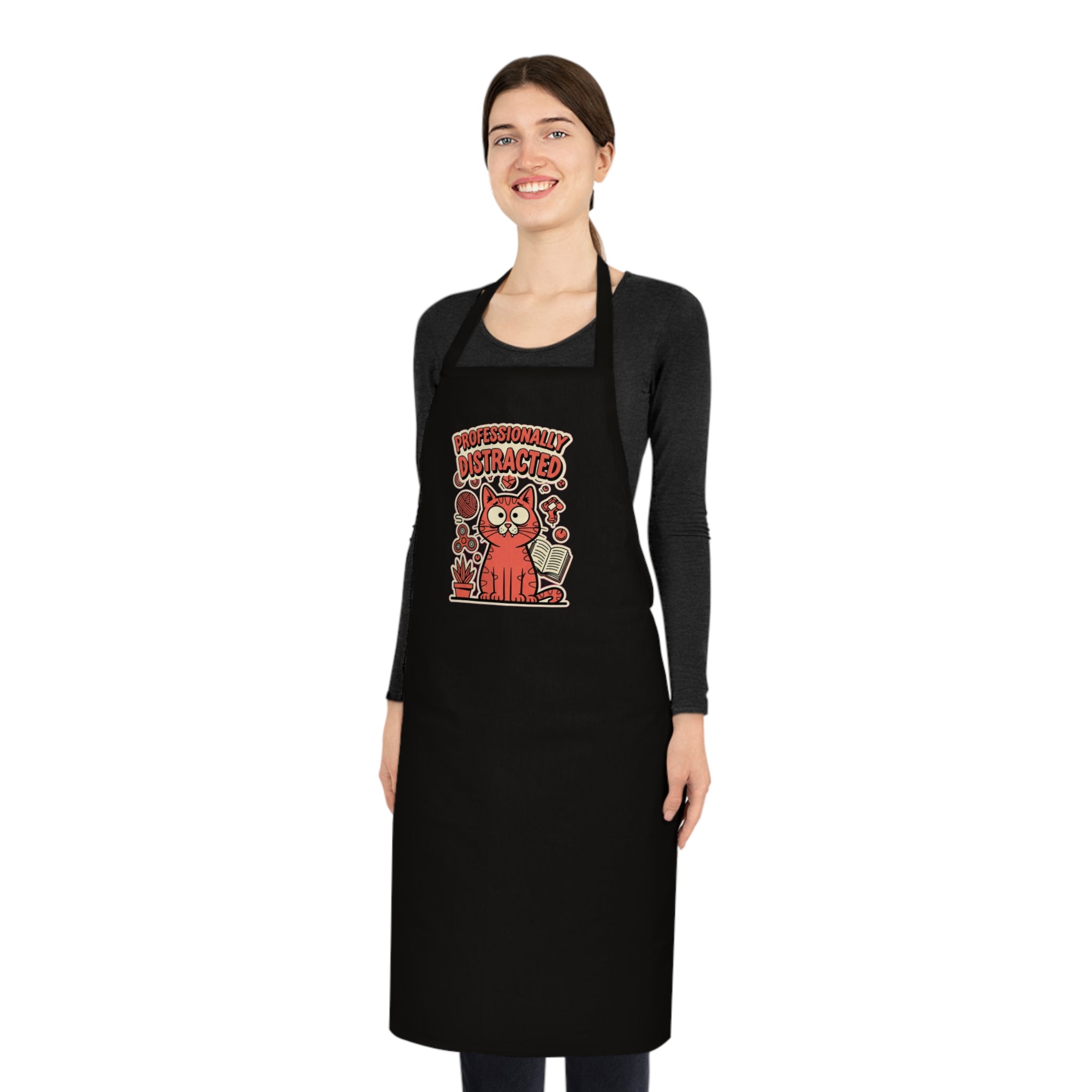 Neurodivergent Cat Lady Apron - Funny ADHD Autism Kitchen Apron Gift