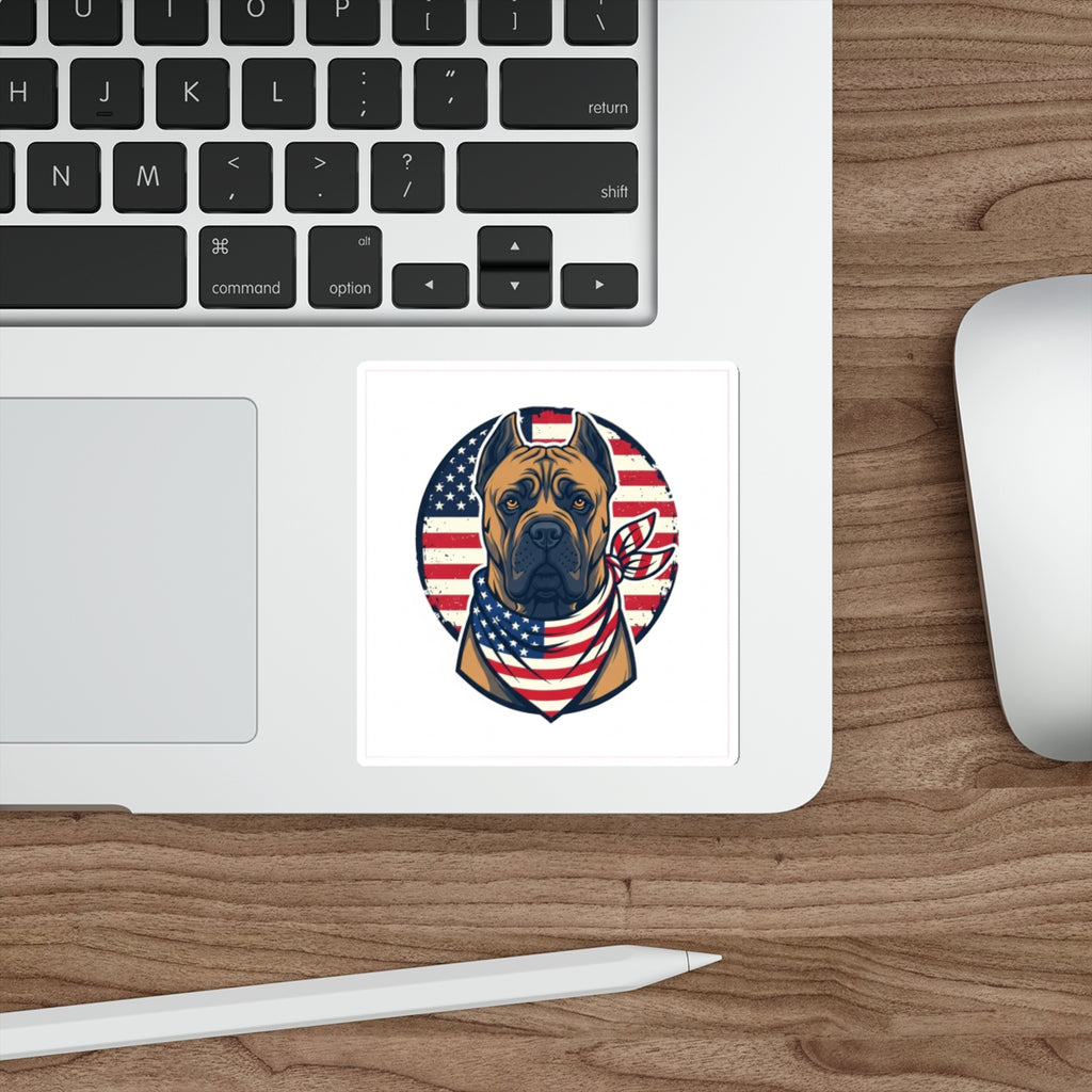 Cane Corso 4th of July Die-Cut Sticker | Patriotic Dog Sticker