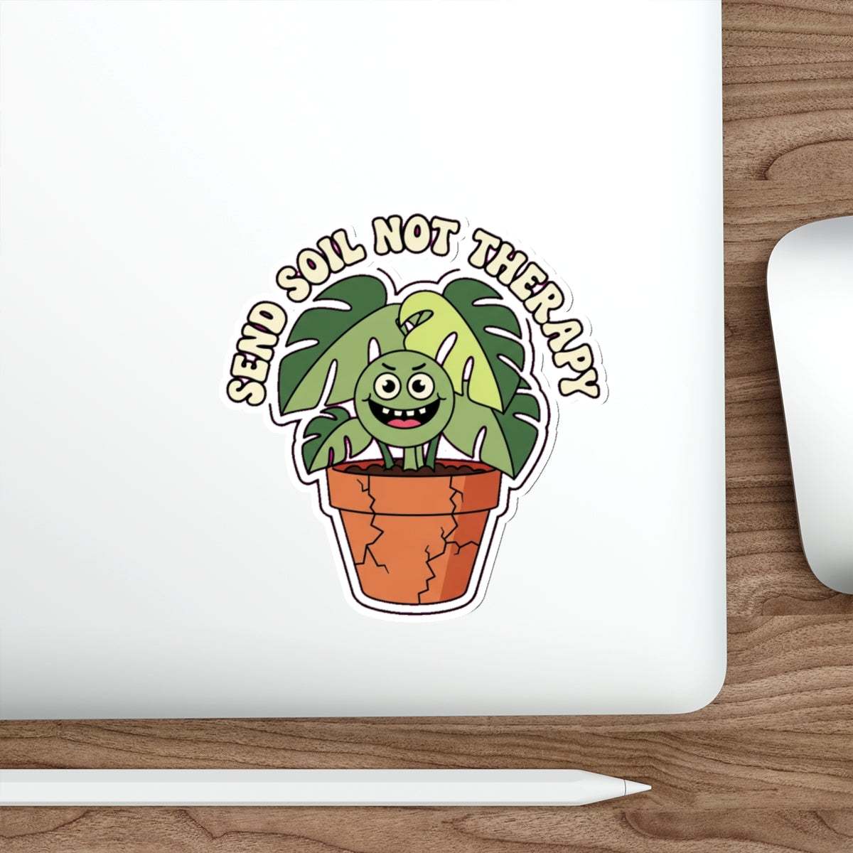 Funny Plant Mom Sticker | Dark Humor Monstera Die-Cut | Plant Lover Gift