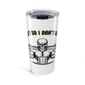 Gym Rat Skull Tumbler | Funny Fitness Gift | Weightlifter Water Bottle