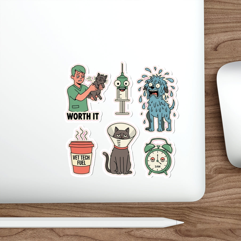 Vet Tech Dark Humor Sticker Pack | Funny Veterinary Technician Decals