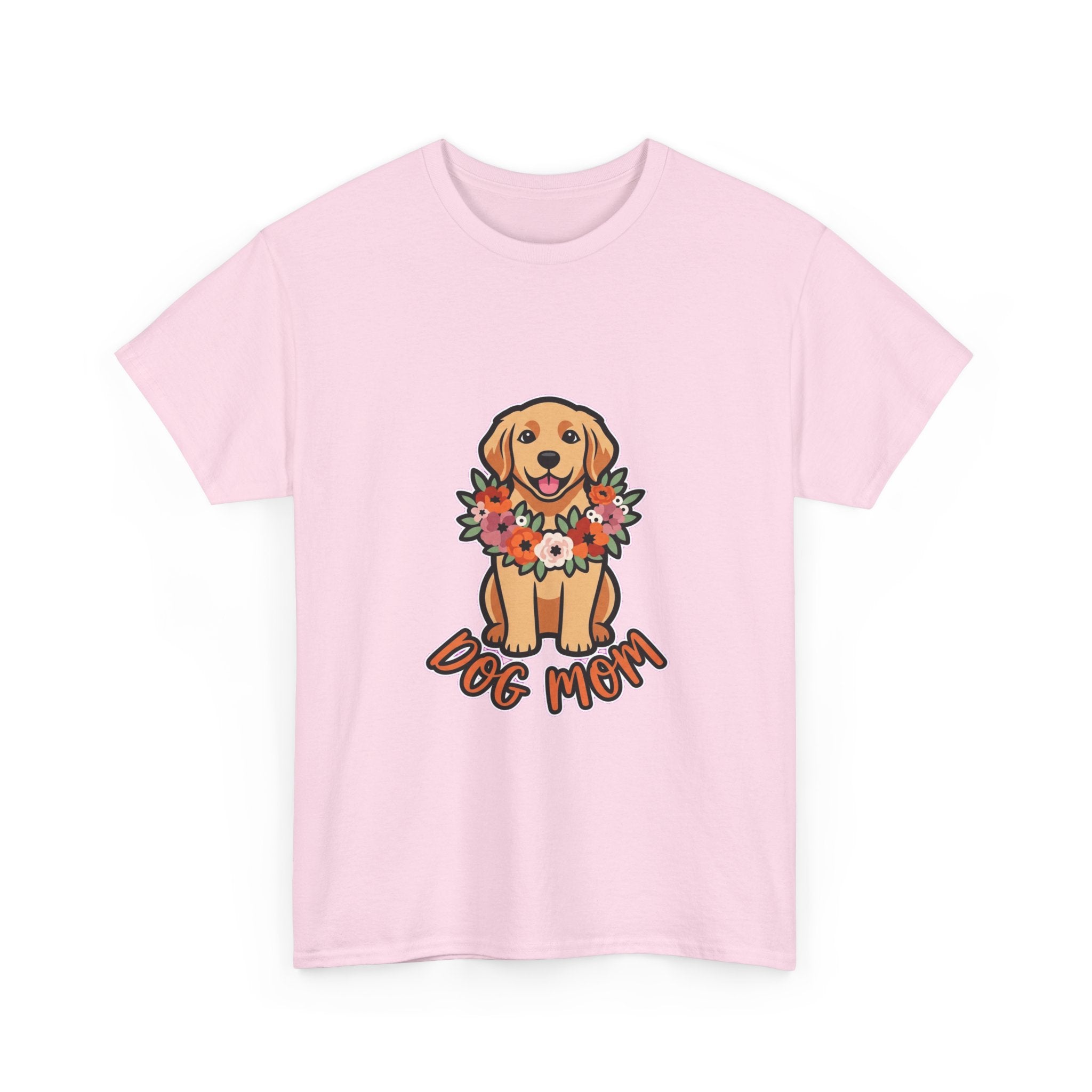 Dog Mom T-Shirt | Golden Retriever Floral Wreath Unisex Tee