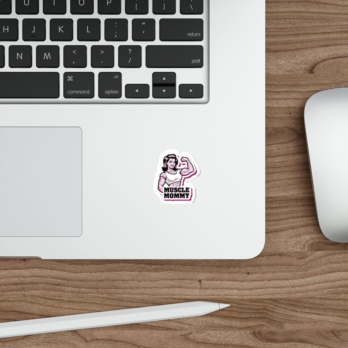 Muscle Mommy Gym Rat Die-Cut Sticker | Retro Pop Art Fitness Sticker