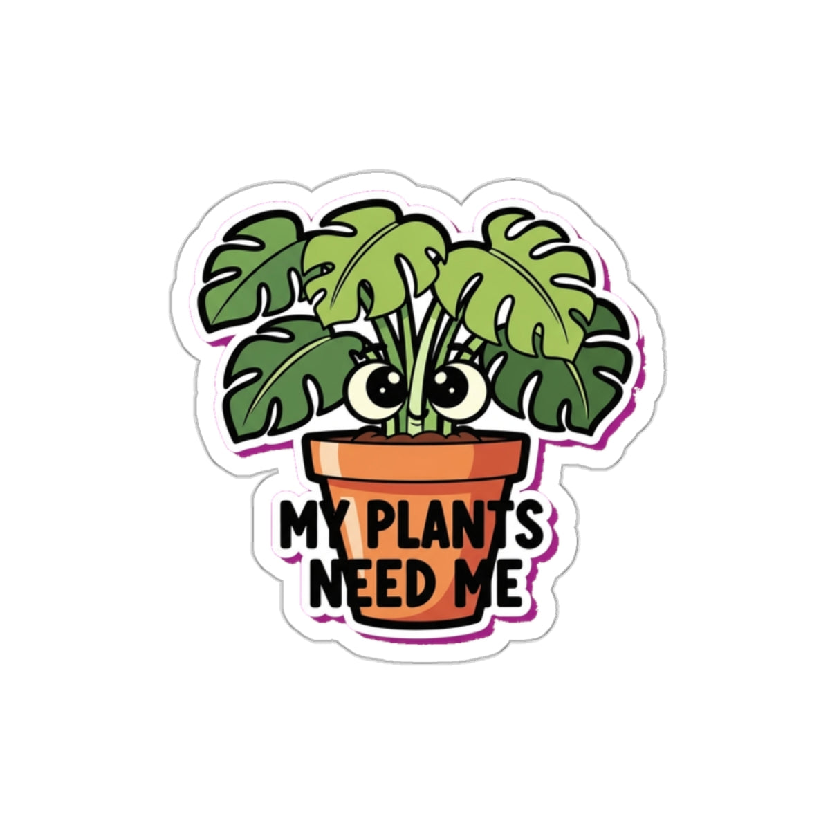 Plant Mom Sticker | Monstera Die Cut Sticker | Crazy Plant Lady Laptop Decal