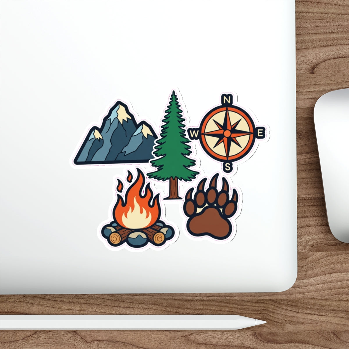 Outdoor Adventure Hiking Sticker Pack | Waterproof Mountain Decals for Water Bottles