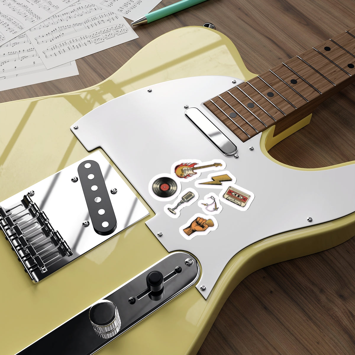 Vintage Rock Music Die-Cut Sticker Pack | Retro Band Laptop Stickers
