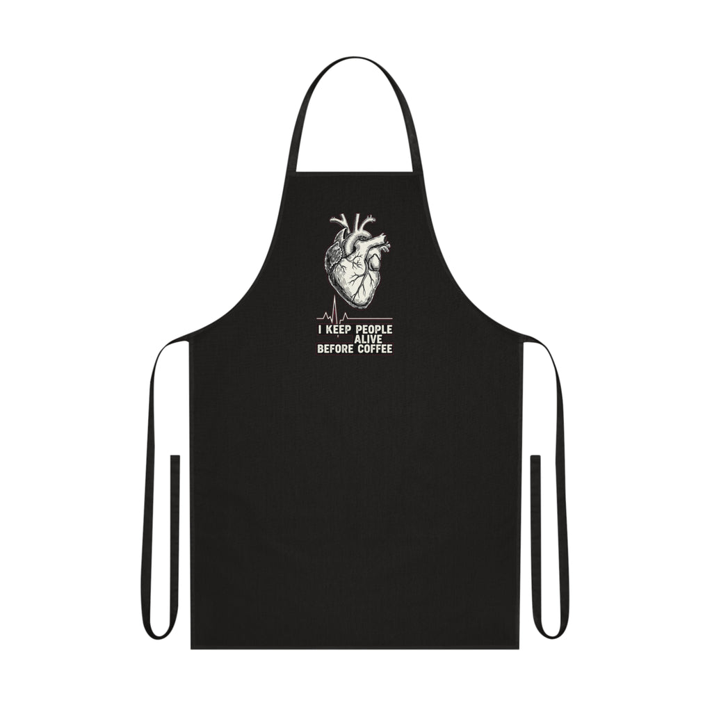 ICU Nurse Apron | Dark Humor Medical Heart Graphic | Critical Care Gift