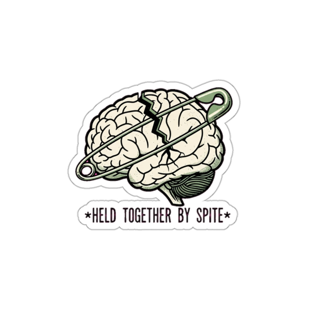 Mental Health Warrior Brain Sticker | Anxiety Depression ADHD Dark Humor Decal