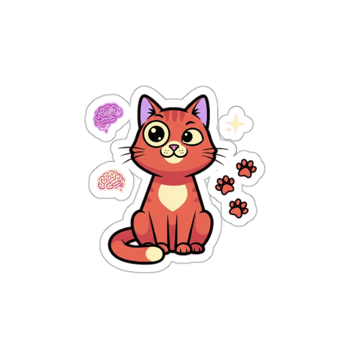Neurodivergent Cat Lady Sticker | ADHD Autism Cat Mom Vinyl Decal