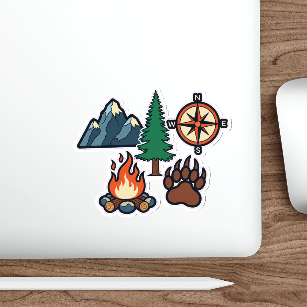 Outdoor Adventure Hiking Sticker Pack | Waterproof Mountain Decals for Water Bottles