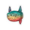 Mola Mola Ocean Sunfish Die-Cut Sticker | Vintage Marine Biology Art