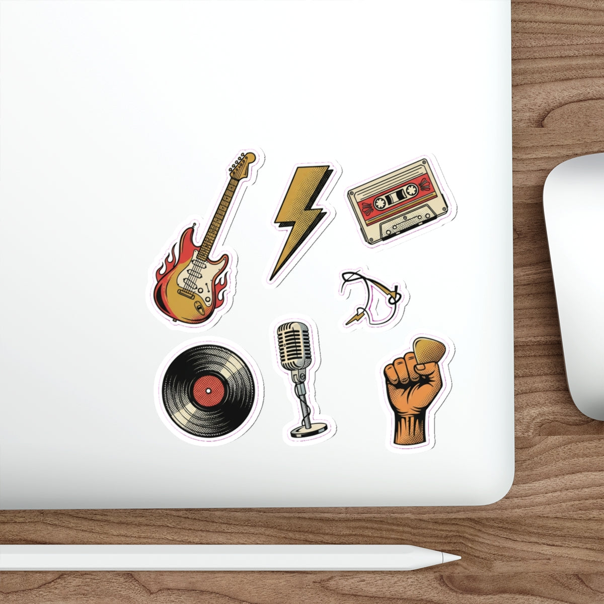 Vintage Rock Music Die-Cut Sticker Pack | Retro Band Laptop Stickers