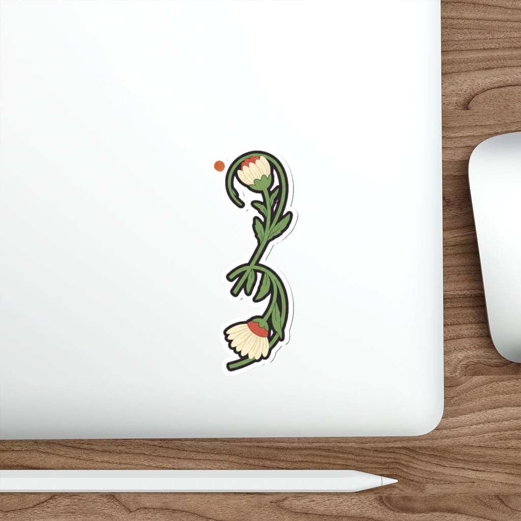 Semicolon Mental Health Sticker | Wildflower Anxiety Awareness Decal