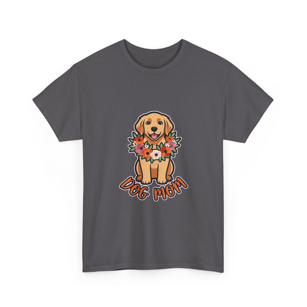 Dog Mom T-Shirt | Golden Retriever Floral Wreath Unisex Tee
