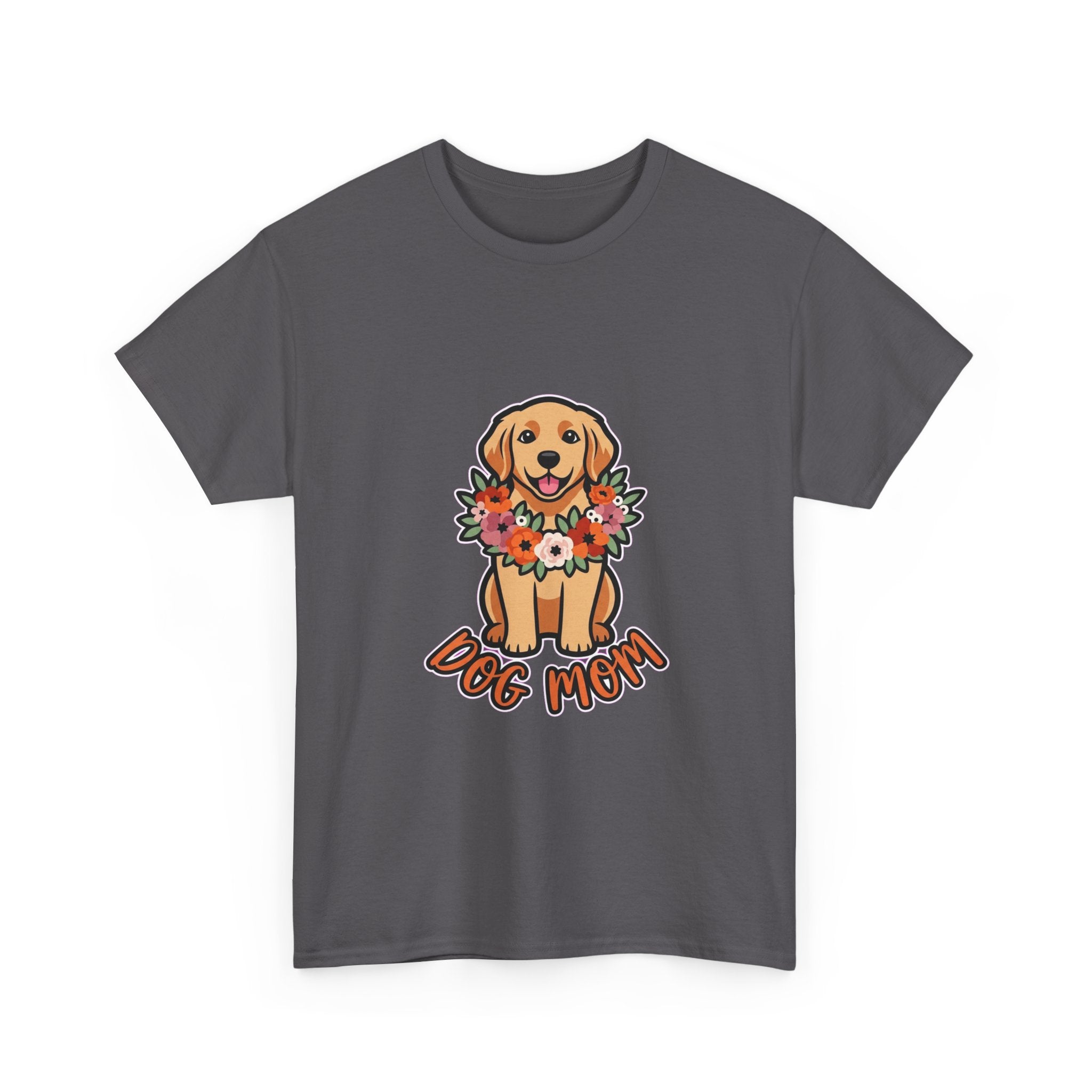 Dog Mom T-Shirt | Golden Retriever Floral Wreath Unisex Tee