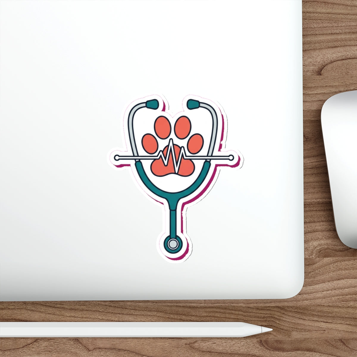 Vet Tech Pride Die-Cut Sticker | Veterinary Technician Gift | Stethoscope Paw Print