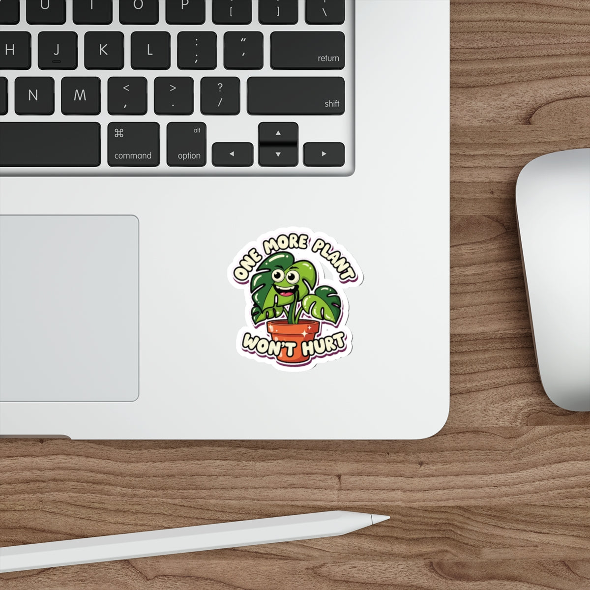 Funny Plant Mom Sticker | Googly Eye Monstera Plant Lover Die-Cut Decal