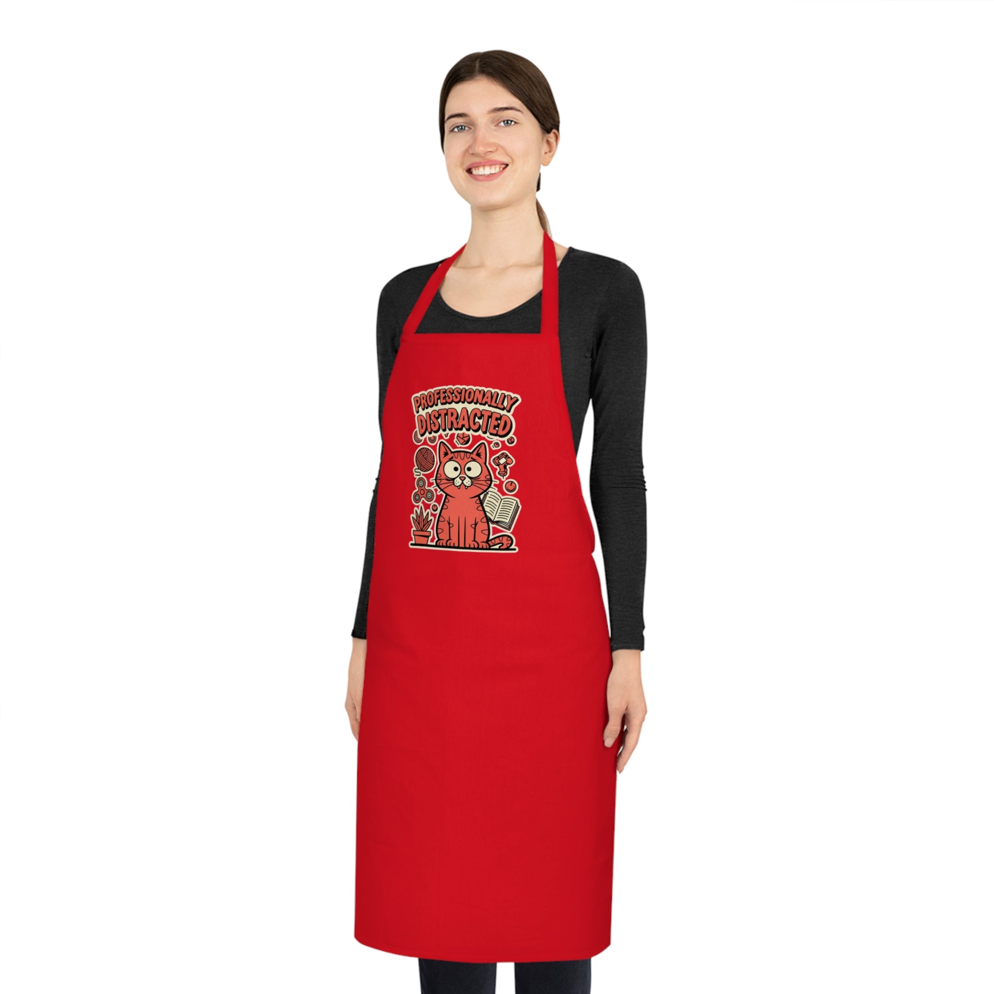 Neurodivergent Cat Lady Apron - Funny ADHD Autism Kitchen Apron Gift
