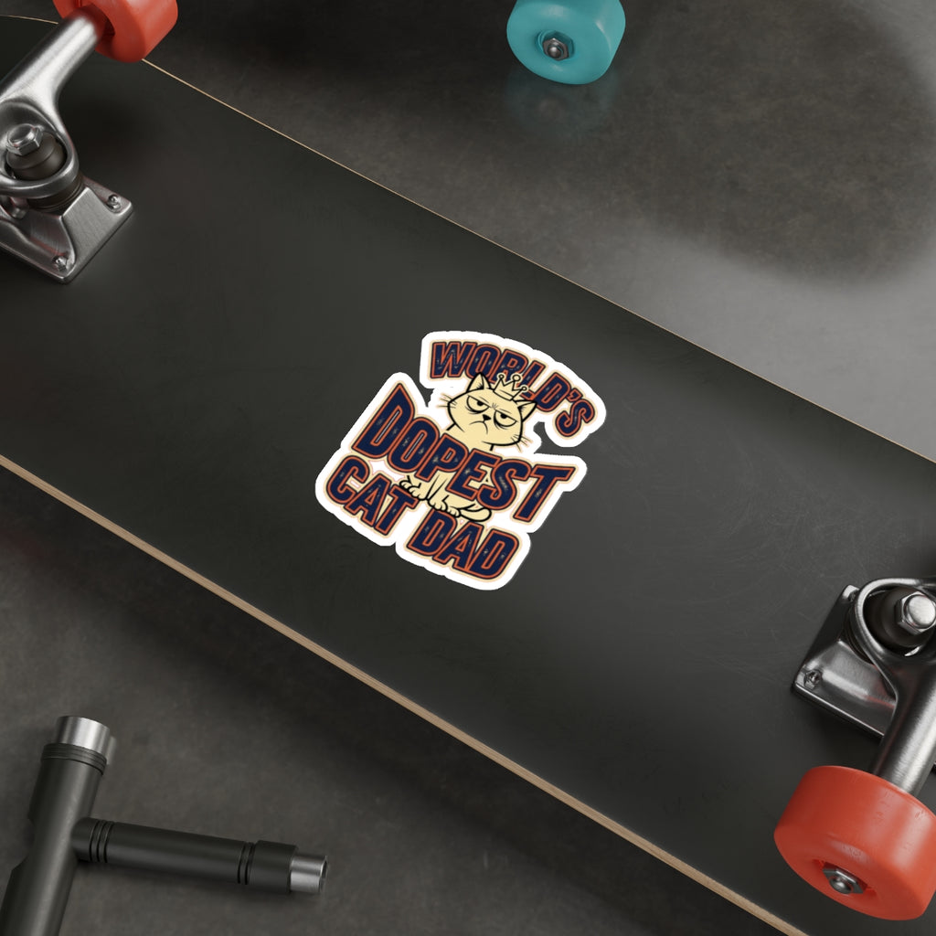 Cat Dad Sticker Funny Father's Day Gift for Cat Lovers Decal