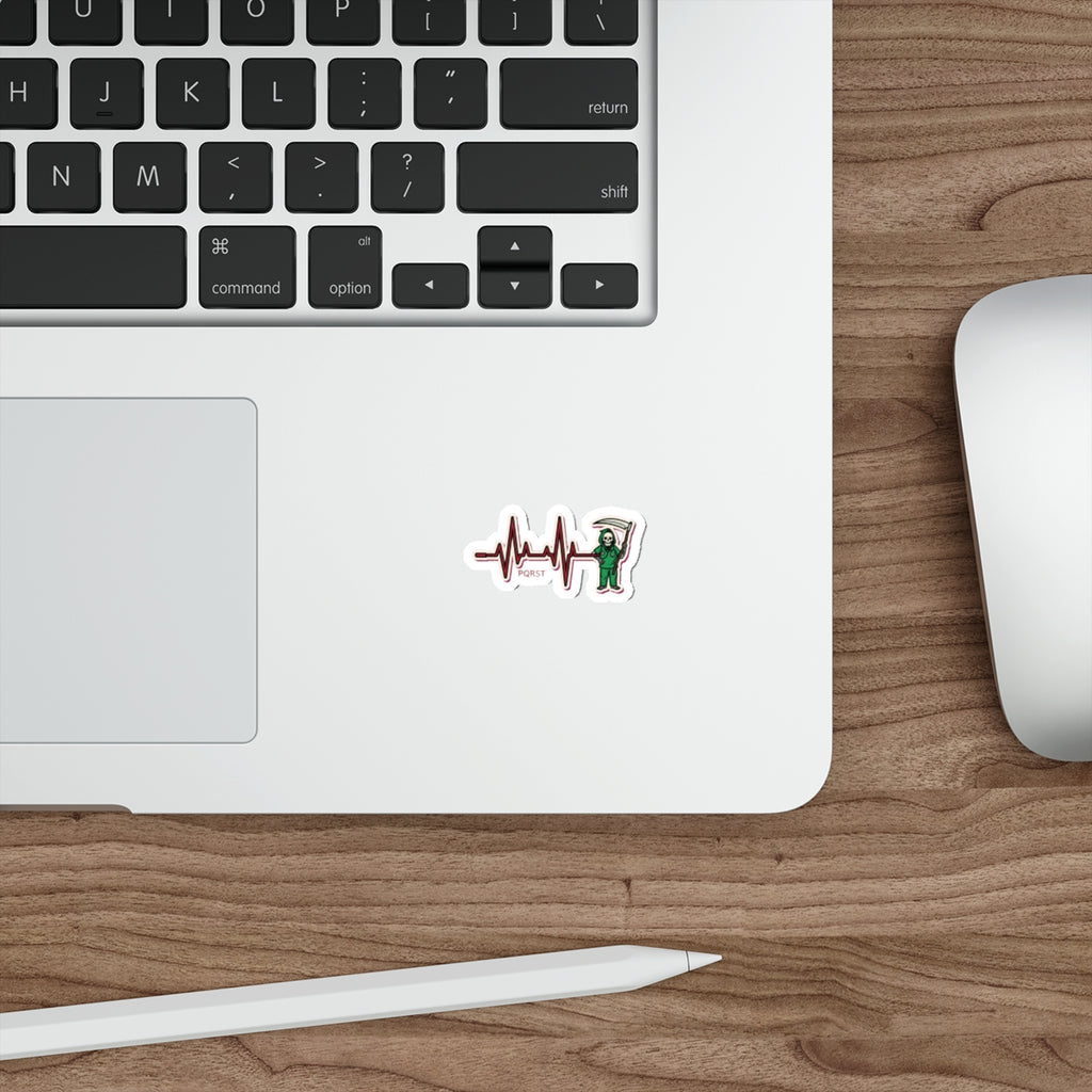 Cardiac Nurse Dark Humor EKG Die-Cut Sticker | ICU Nurse Gift