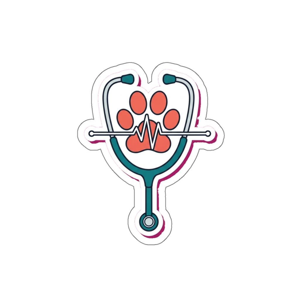 Vet Tech Pride Die-Cut Sticker | Veterinary Technician Gift | Stethoscope Paw Print