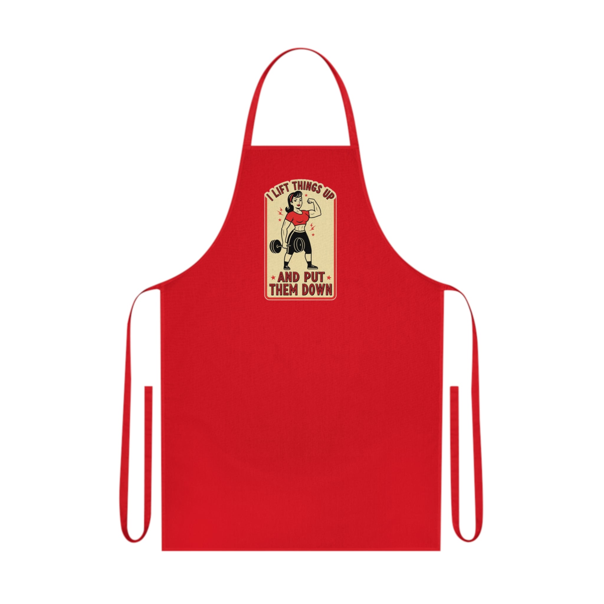 Funny Gym Girl Apron | Retro Weightlifting Dark Humor | Fitness Gift for Women