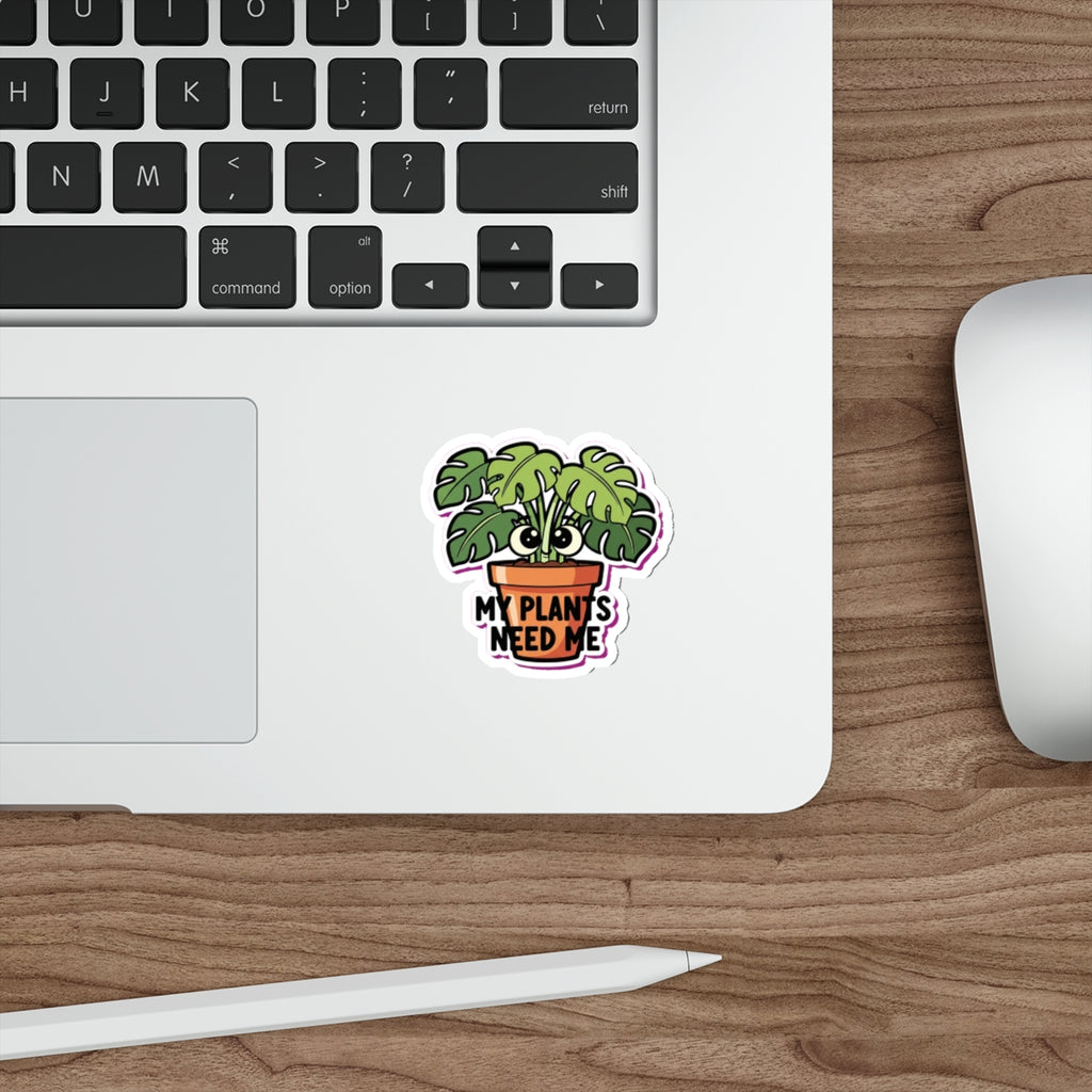 Plant Mom Sticker | Monstera Die Cut Sticker | Crazy Plant Lady Laptop Decal