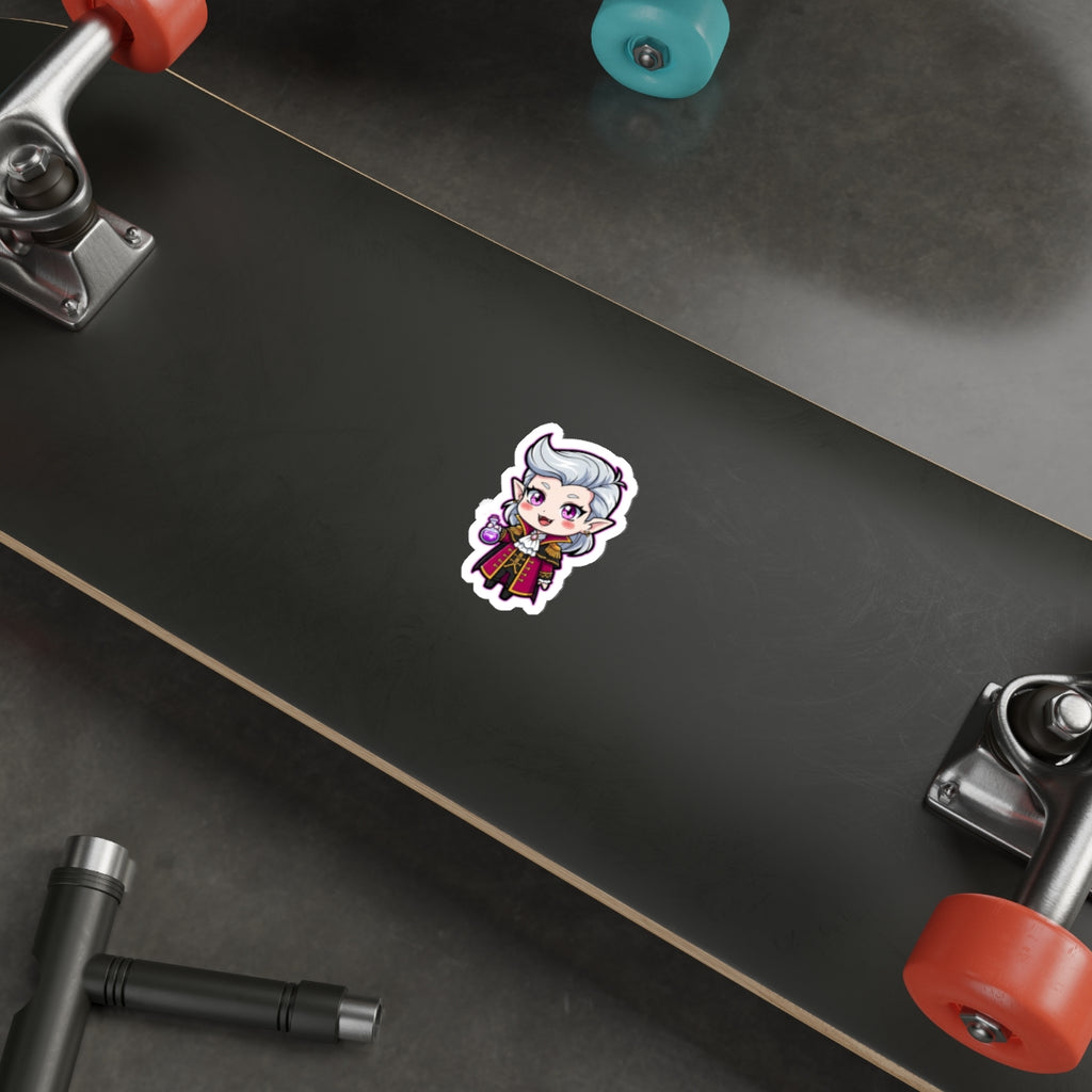 Goth Vampire Chibi Die-Cut Sticker | BG3 Fan Art | Gothic Fantasy