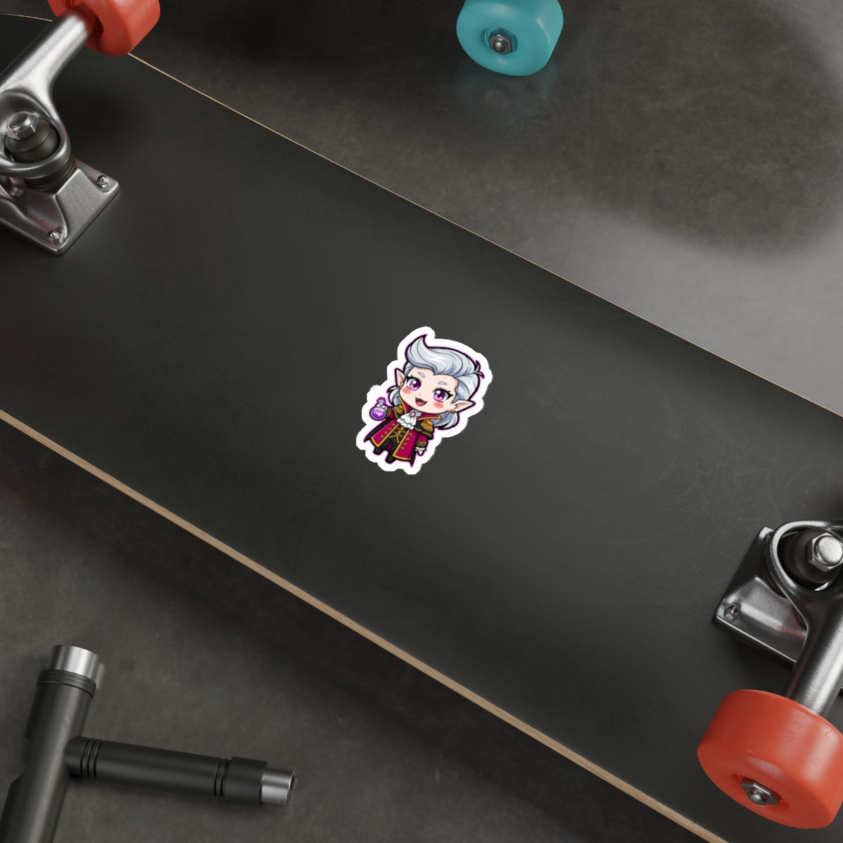 Goth Vampire Chibi Die-Cut Sticker | BG3 Fan Art | Gothic Fantasy