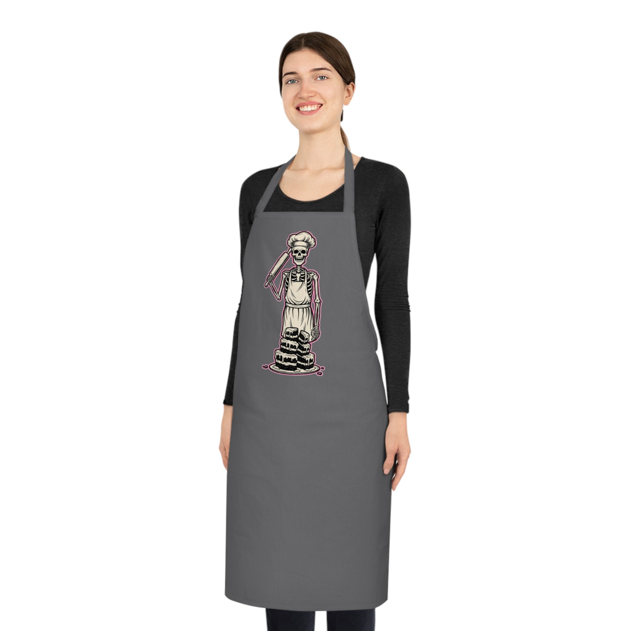 Skeleton Baker Apron | Dark Humor Baking Gift | Funny Kitchen Apron