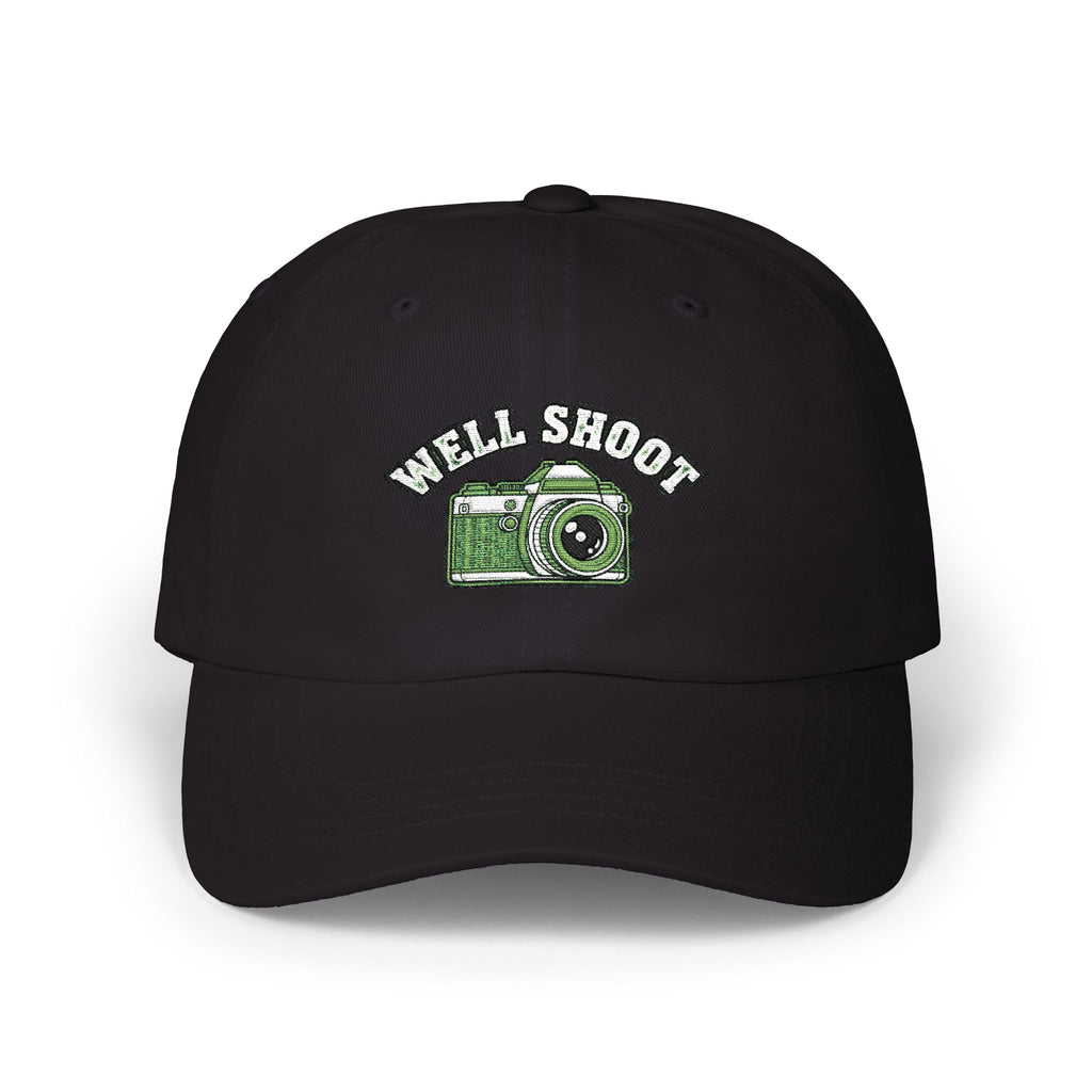 Photographer Dark Humor Dad Cap - Retro Camera Embroidery Magenta Hat