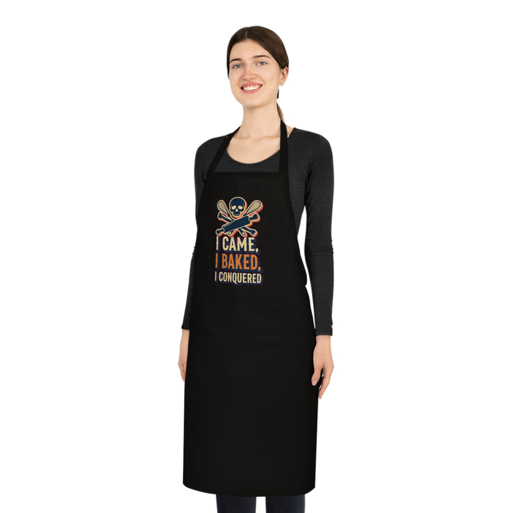 Funny Baker Apron | Dark Humor Baking Lover Gift | Skull Crossbones Design