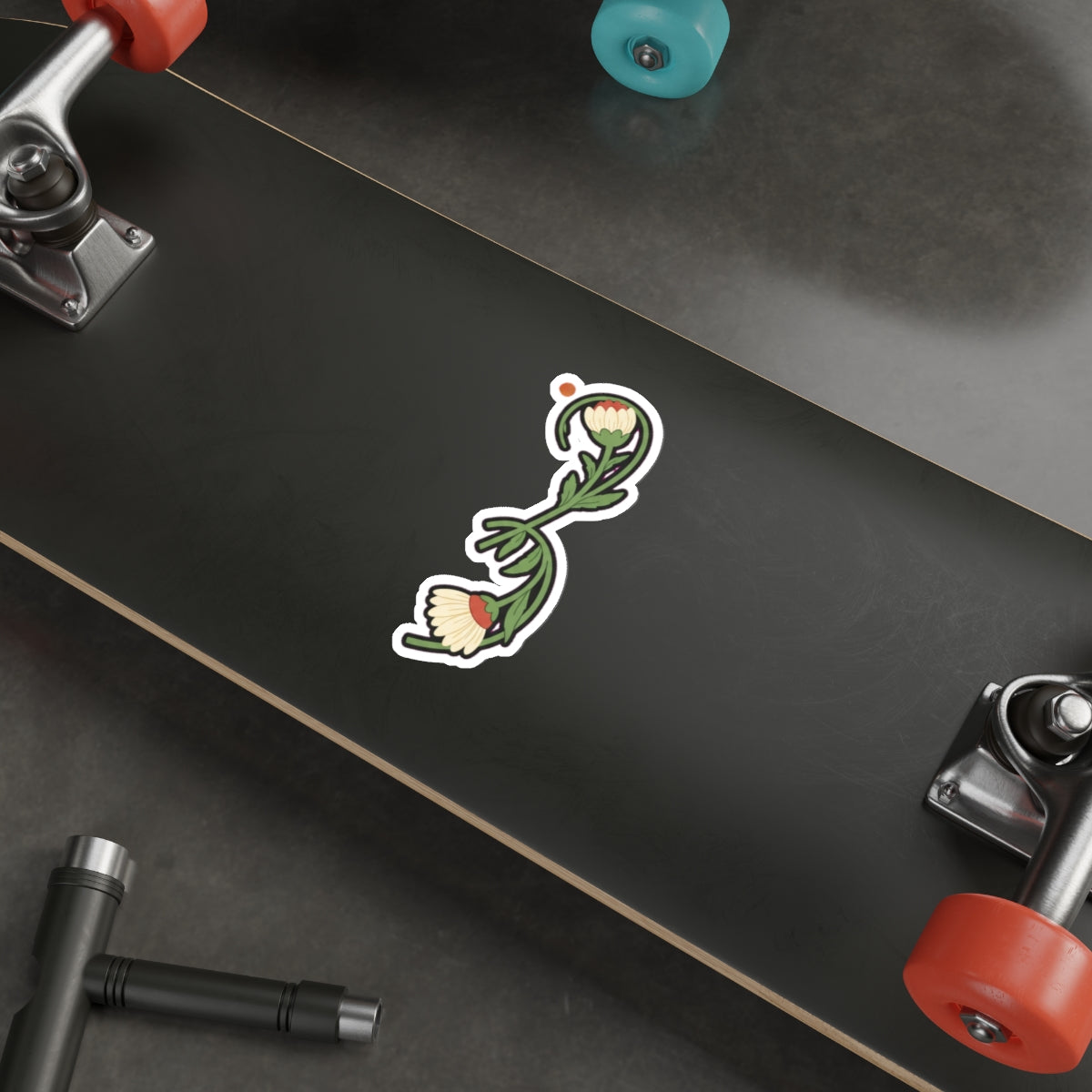 Semicolon Mental Health Sticker | Wildflower Anxiety Awareness Decal